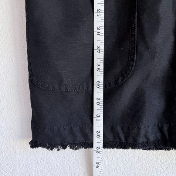 NWOT Ulla Johnson Marcelle Lace Up Cotton-Linen Shift Dress in Jet Black Sz 0 - Picture 9 of 11